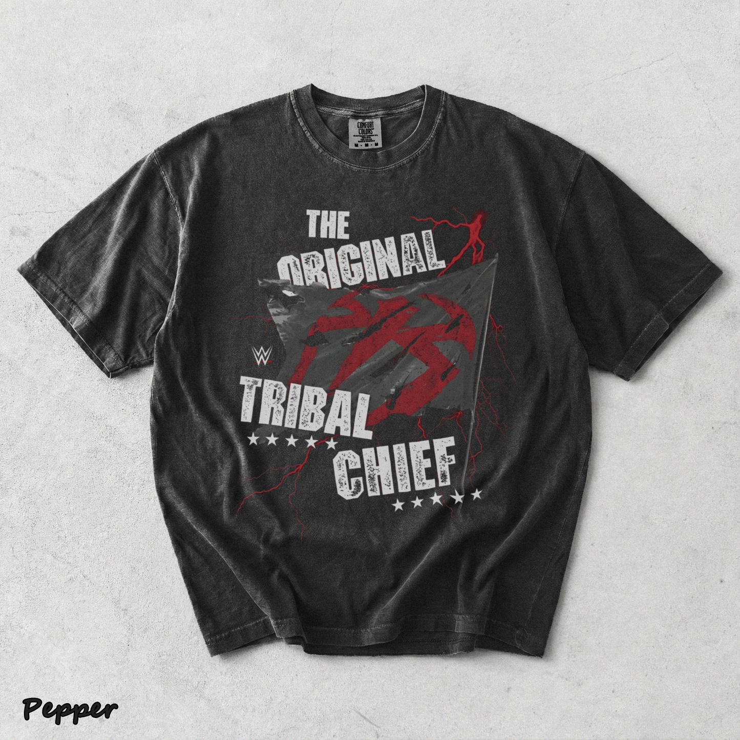 Roman Reigns The Original Tribal Chief T-Shirt back - Pepper mockup