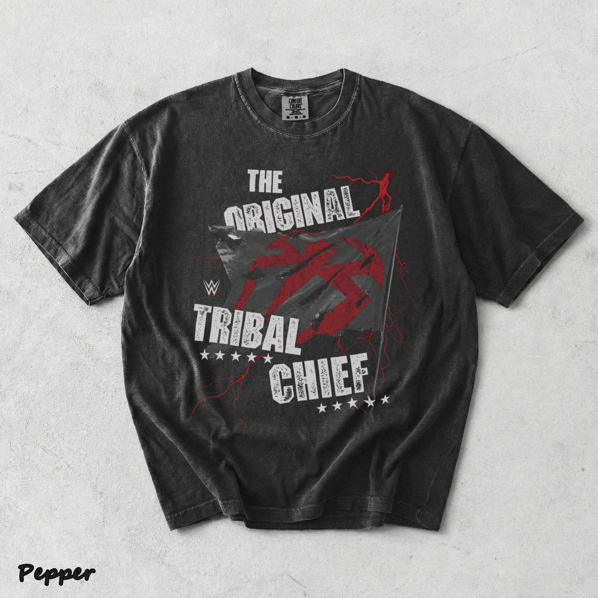 Roman Reigns The Original Tribal Chief T-Shirt back - Pepper mockup
