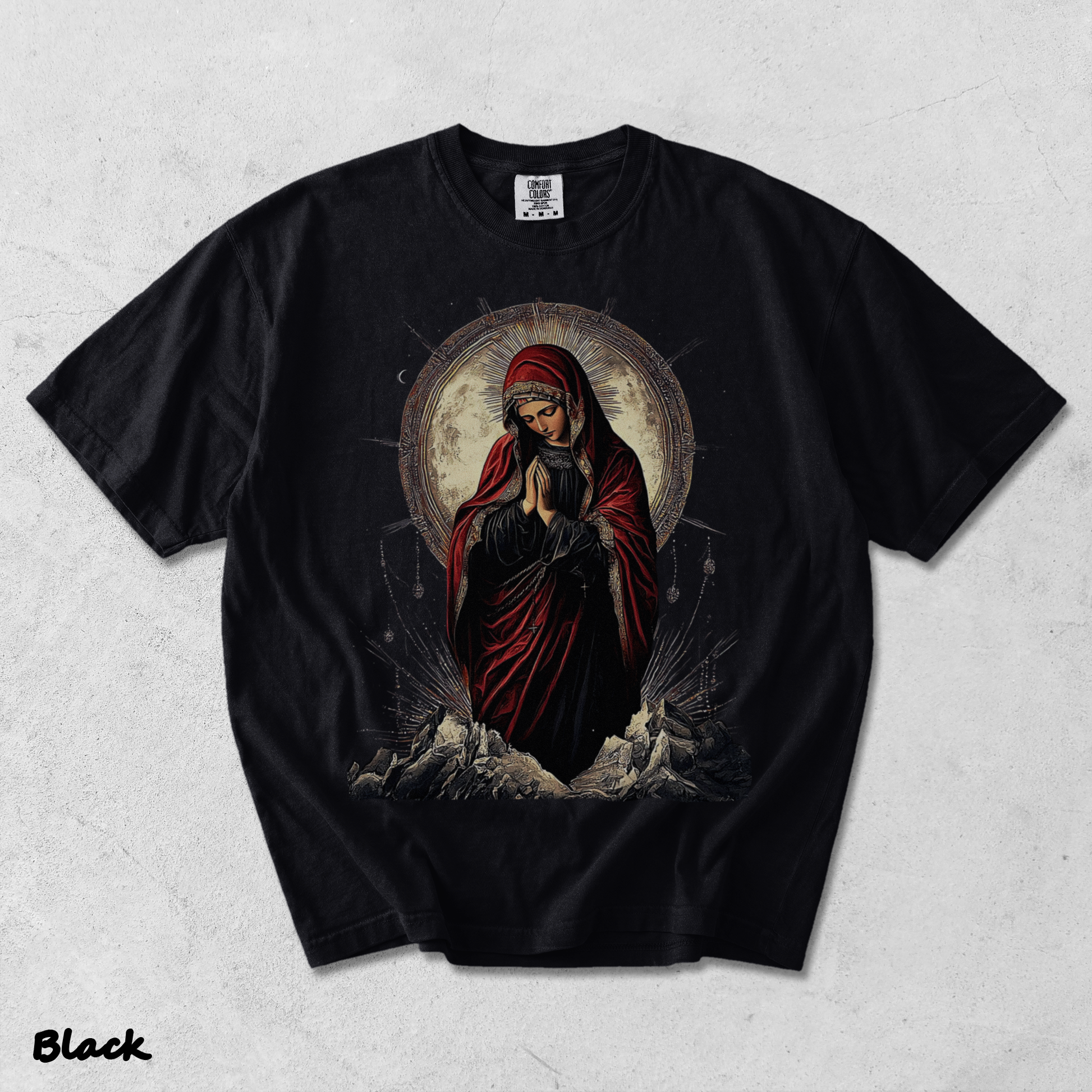 Sacred Heart Virgin Mary - Black mockup