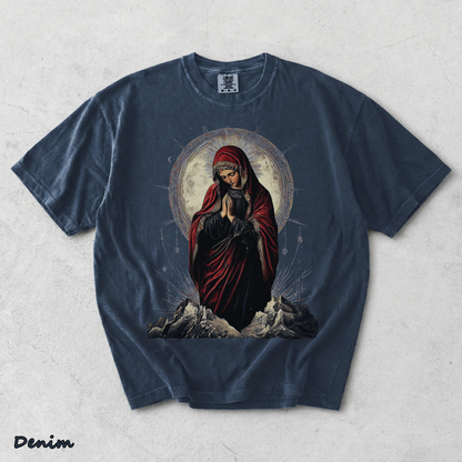 Sacred Heart Virgin Mary - Denim mockup