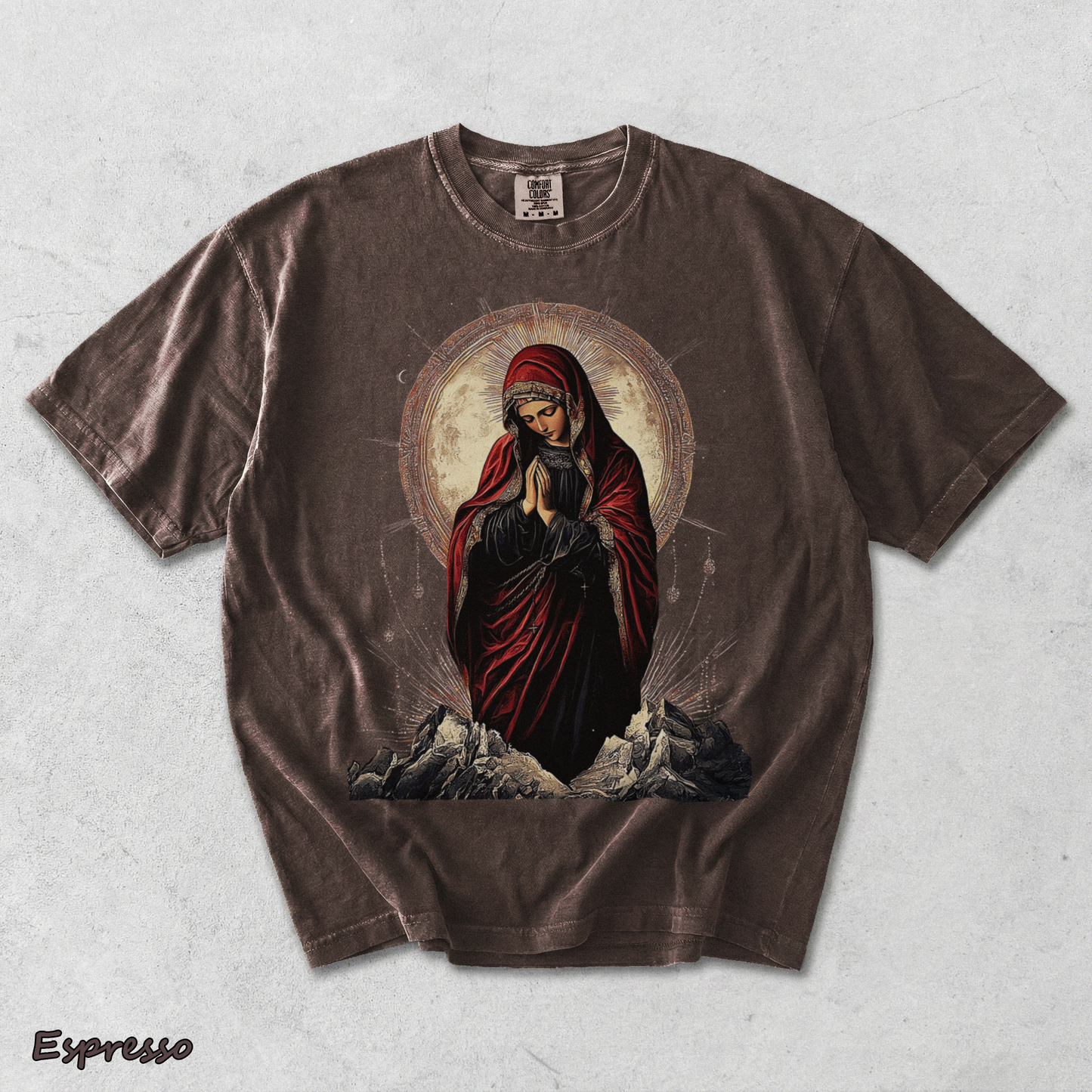 Sacred Heart Virgin Mary - Espresso mockup