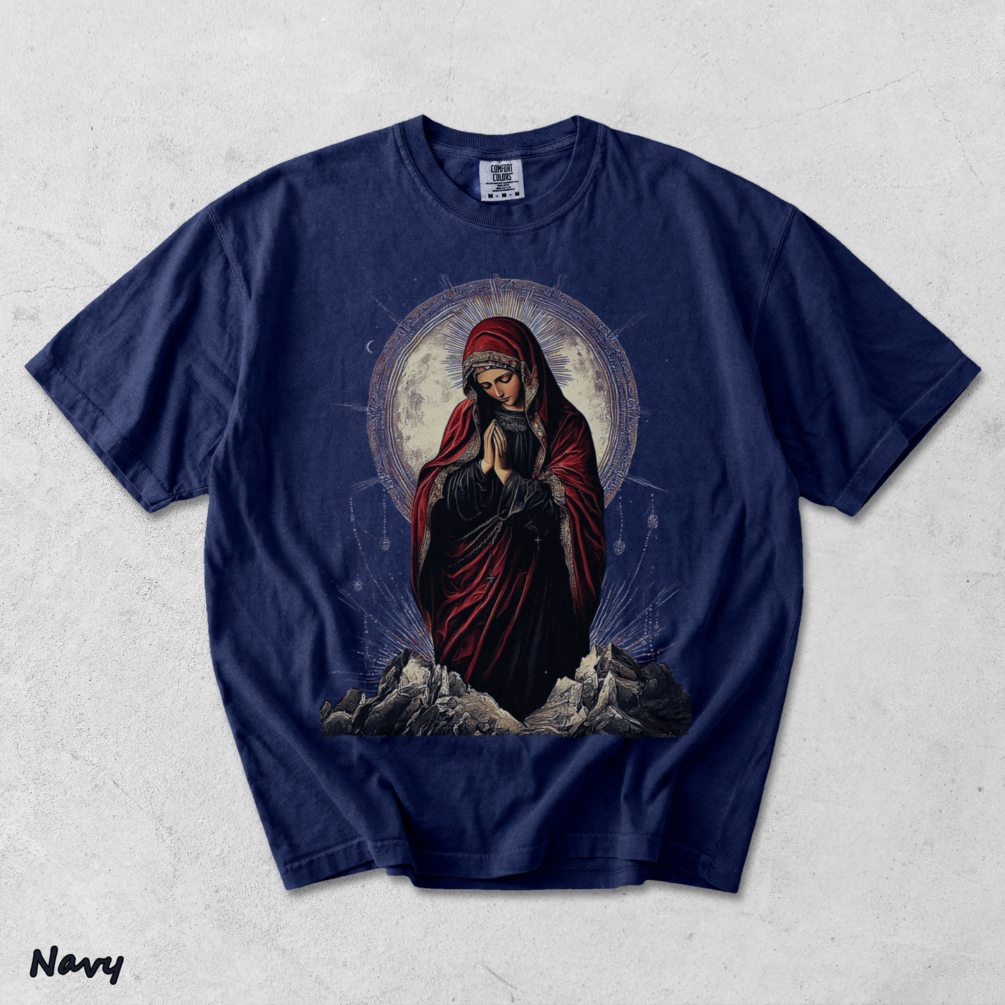 Sacred Heart Virgin Mary - True Navy mockup