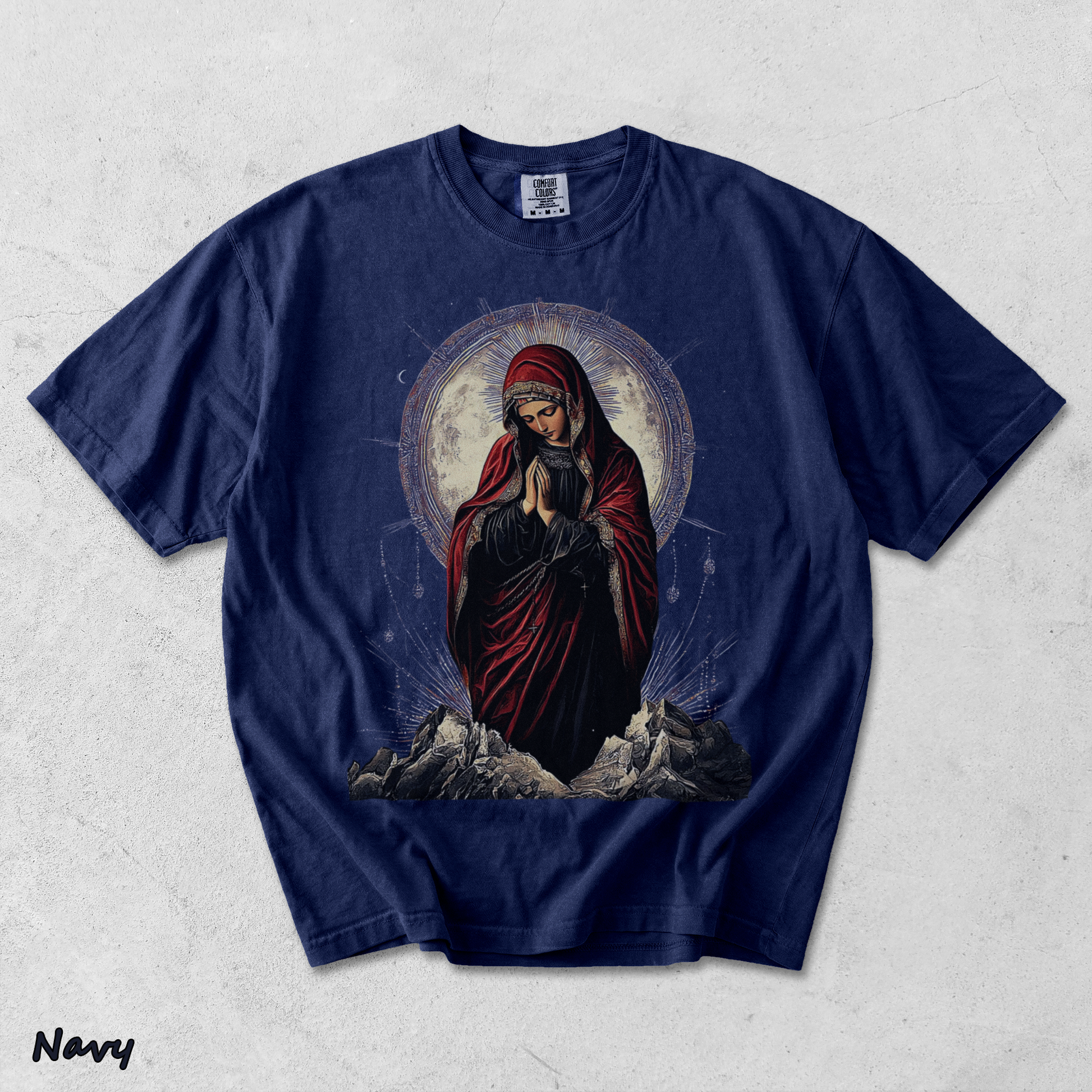 Sacred Heart Virgin Mary - True Navy mockup