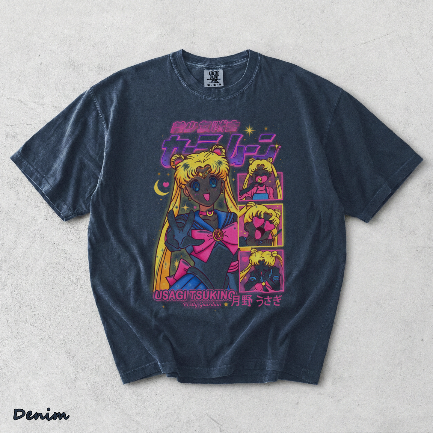 Sailor Moon Usagi Tsukino Anime - Denim mockup