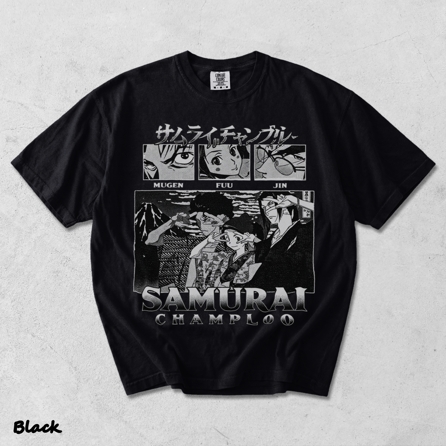 Samurai Champloo Anime Shirt - Black mockup