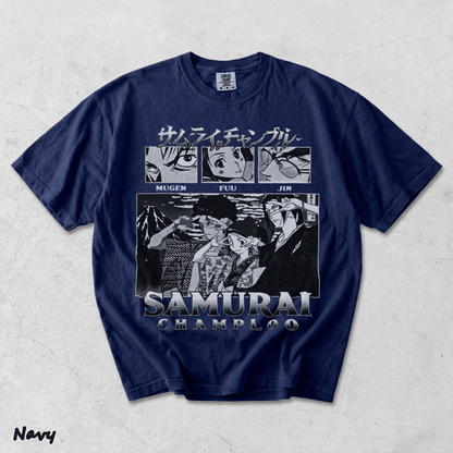 Samurai Champloo Anime Shirt - True Navy mockup