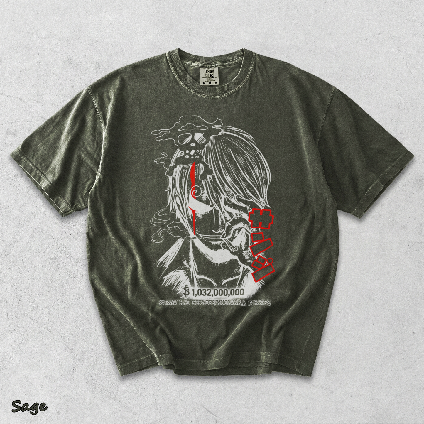 Sanji Back - Sage mockup