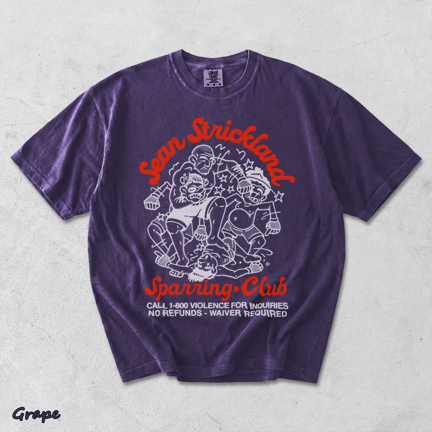 Sean Strickland Sparring Club Black - Grape mockup
