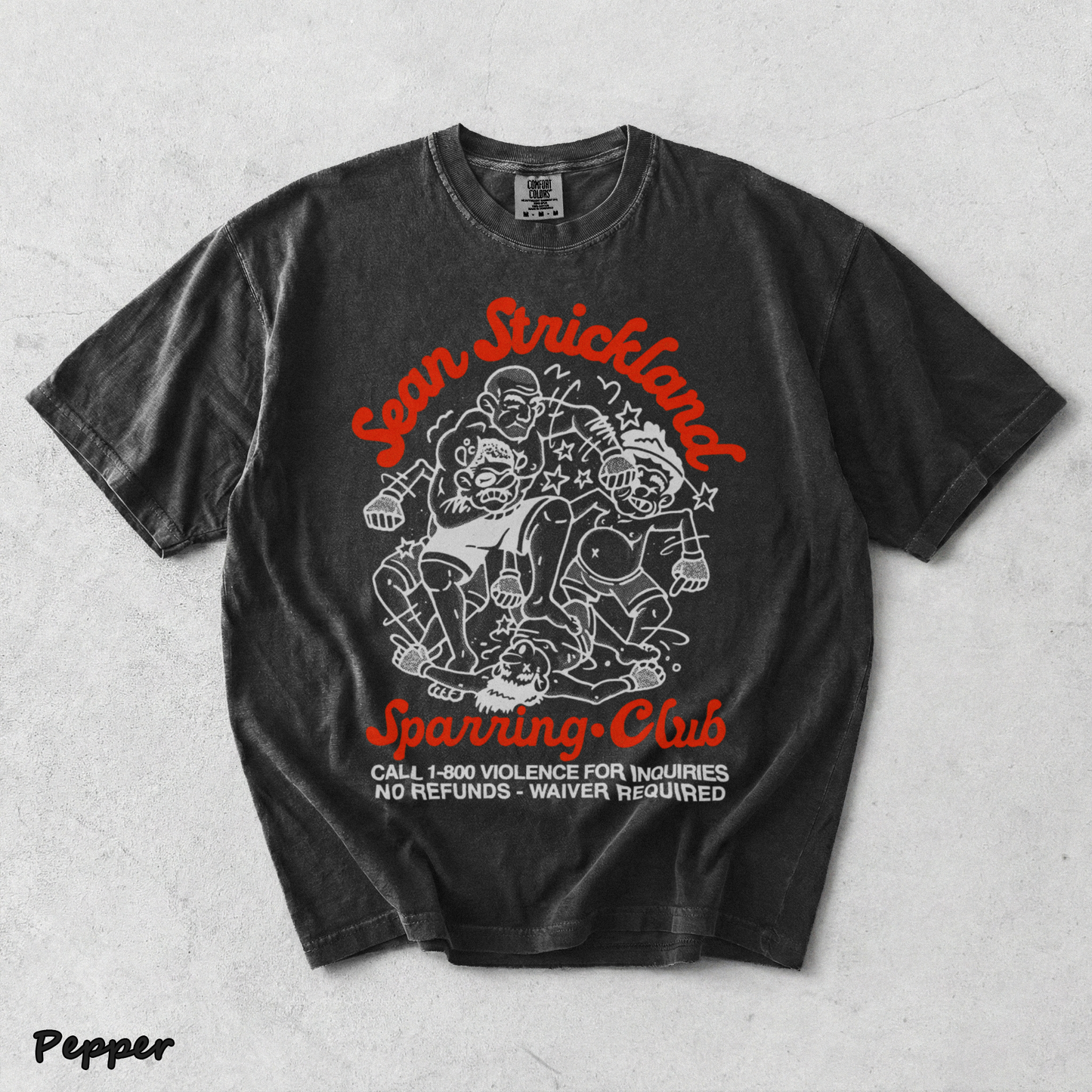 Sean Strickland Sparring Club Black - Pepper mockup