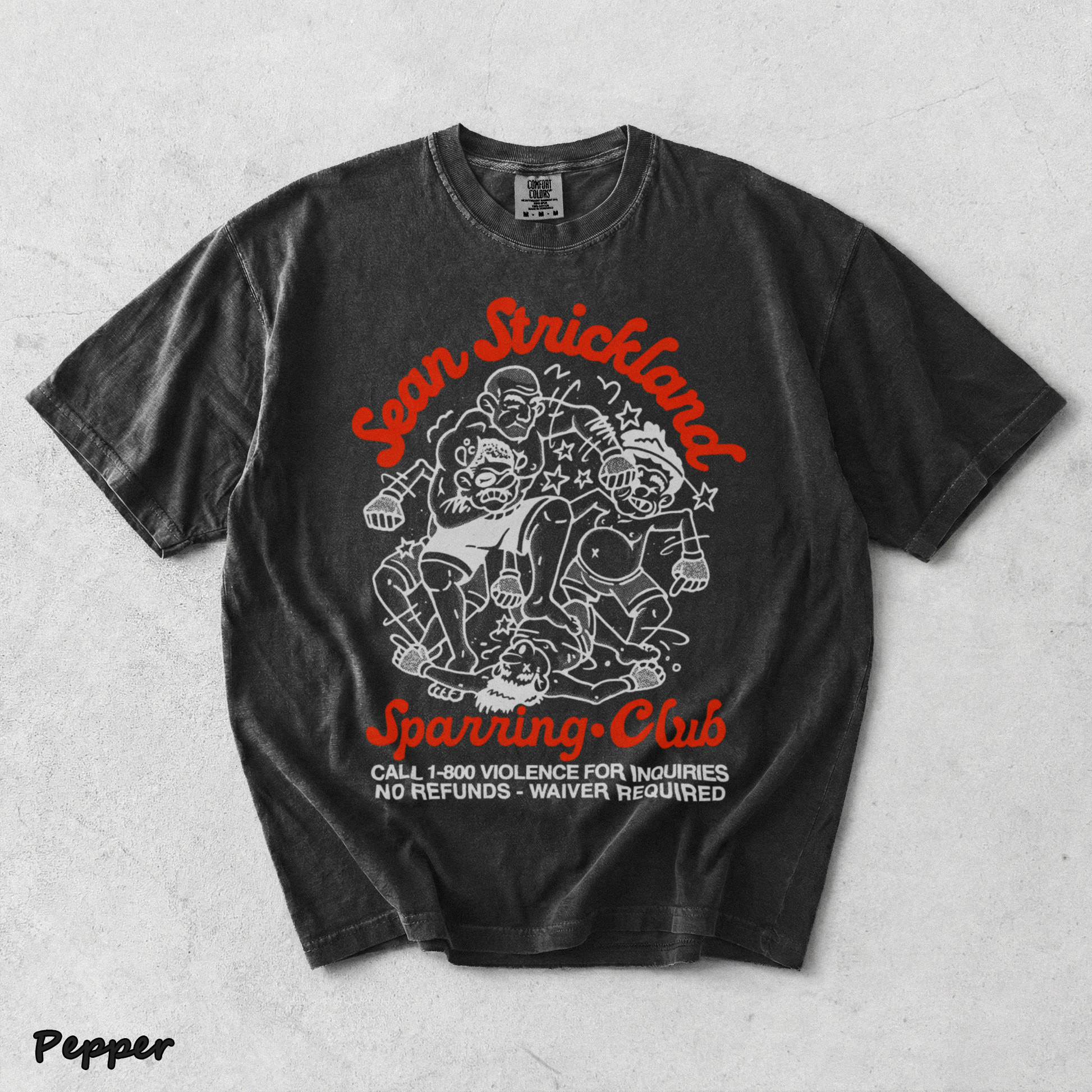 Sean Strickland Sparring Club Black - Pepper mockup