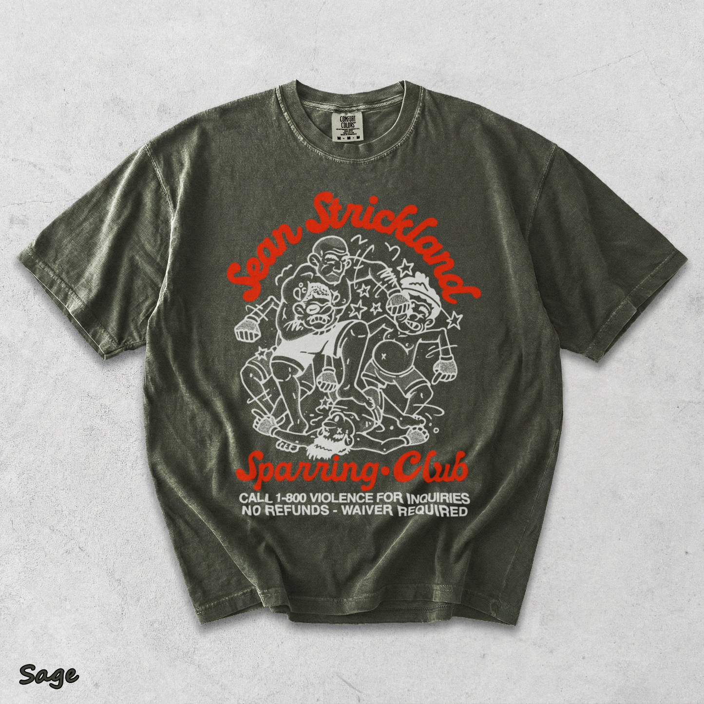 Sean Strickland Sparring Club Black - Sage mockup