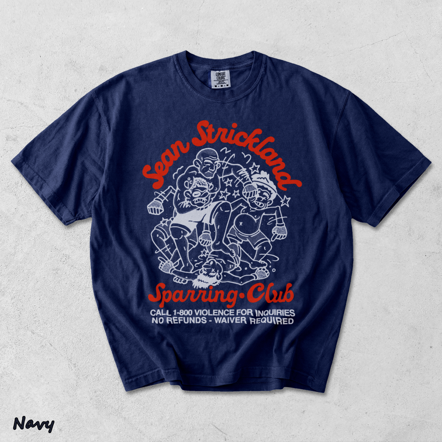 Sean Strickland Sparring Club Black - True Navy mockup