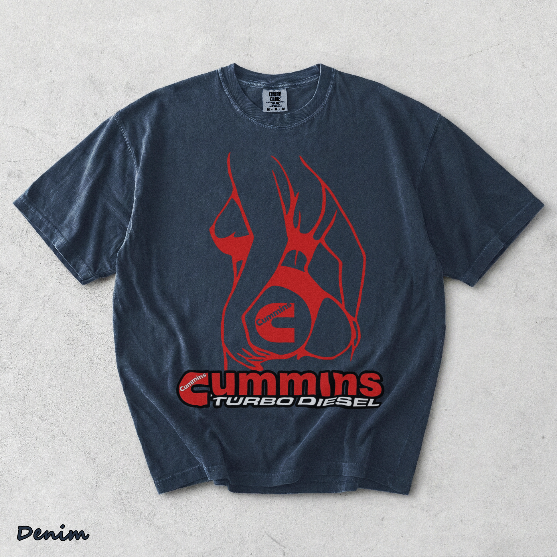 Sexy Lady Cummins Turbo Diesel - Denim mockup