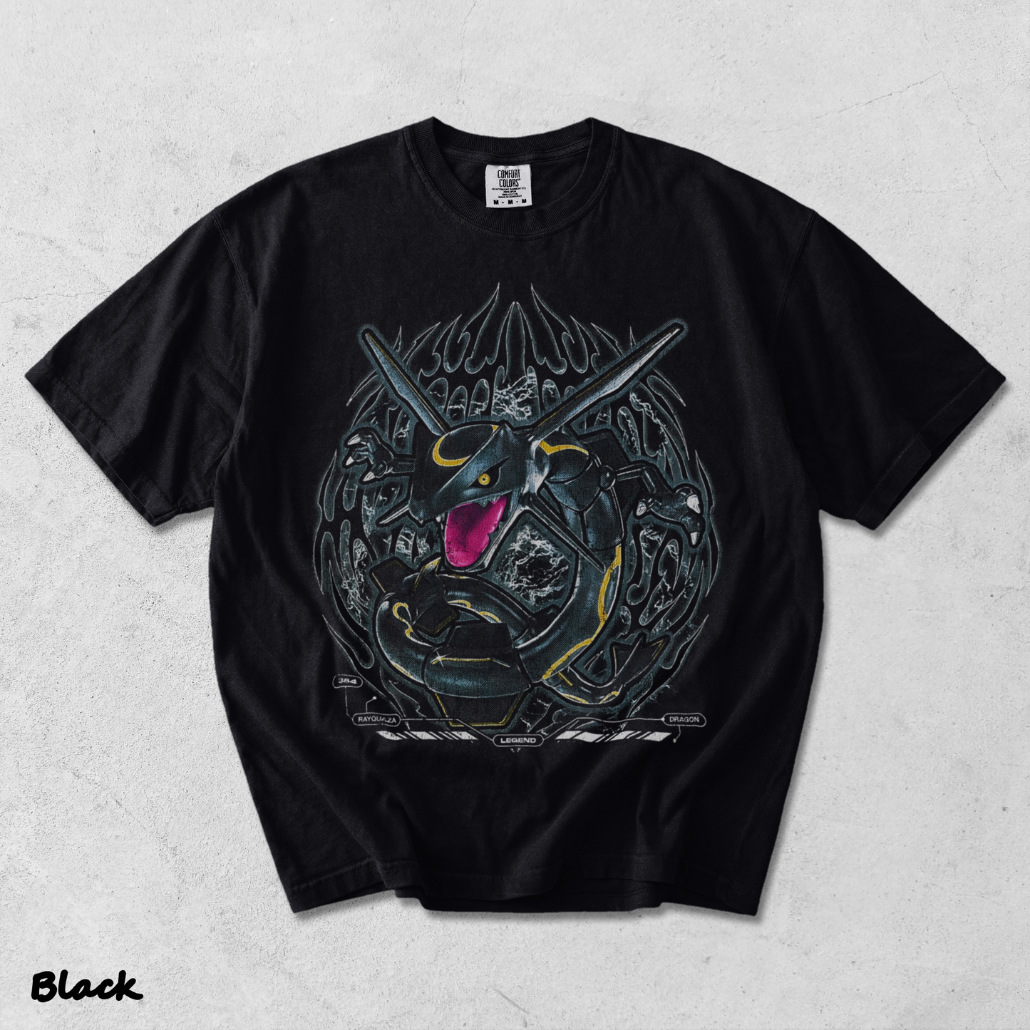 Shiny Rayquaza Pocket 03-14449-13069 Nemo back black - Black mockup