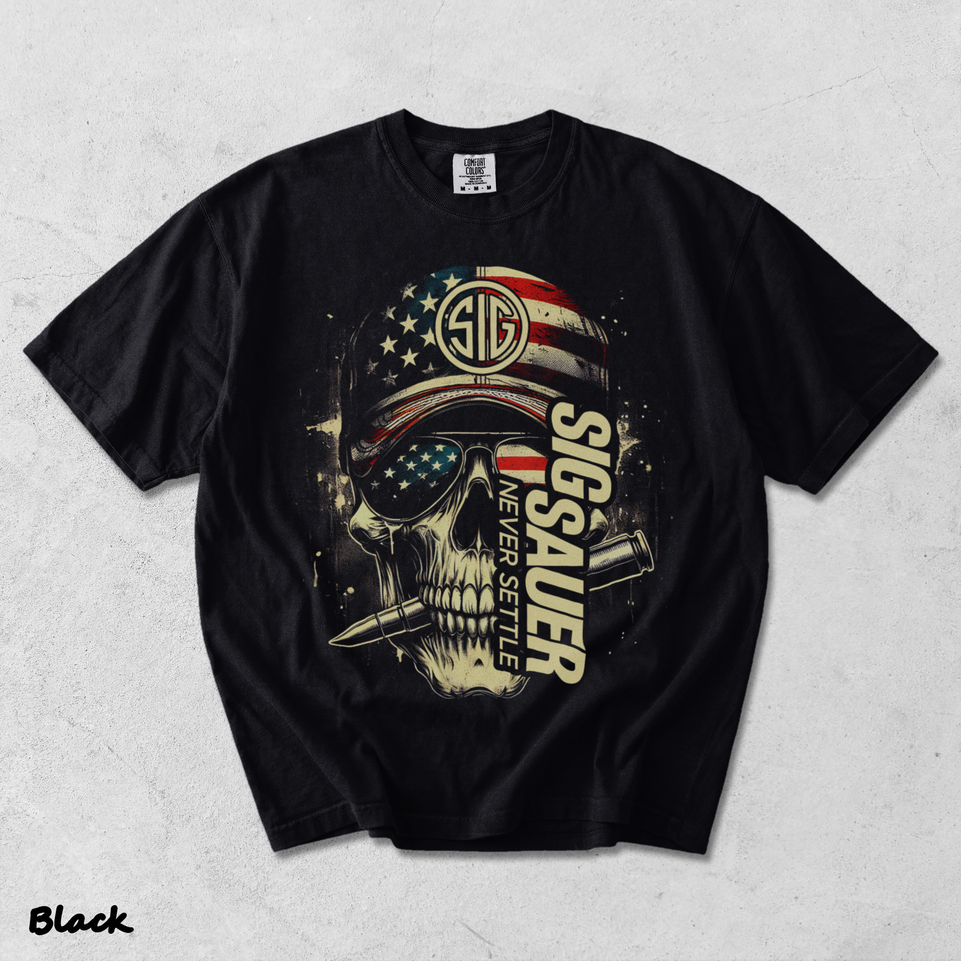 Sig Sauer American Skull Flag - Black mockup
