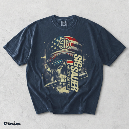 Sig Sauer American Skull Flag - Denim mockup