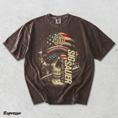 Sig Sauer American Skull Flag - Espresso mockup