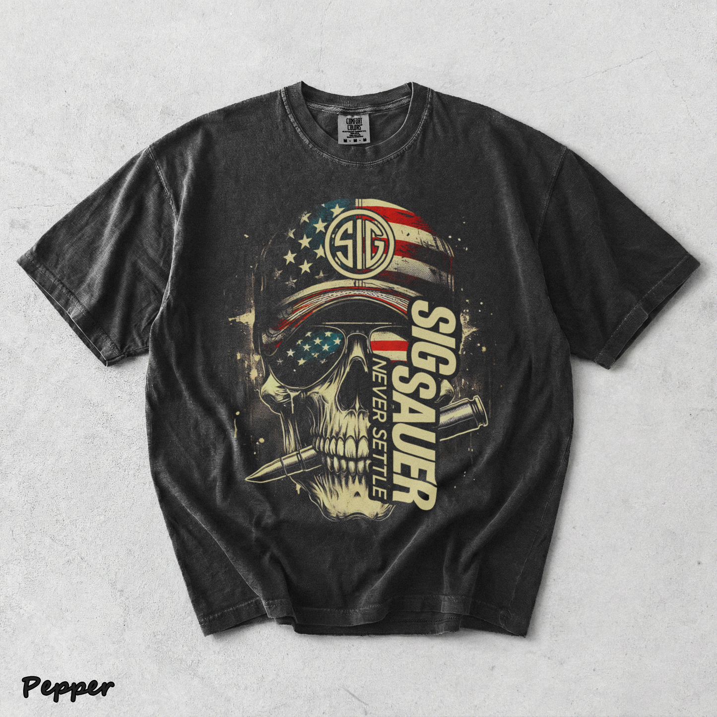 Sig Sauer American Skull Flag - Pepper mockup