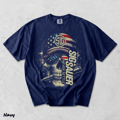 Sig Sauer American Skull Flag - True Navy mockup