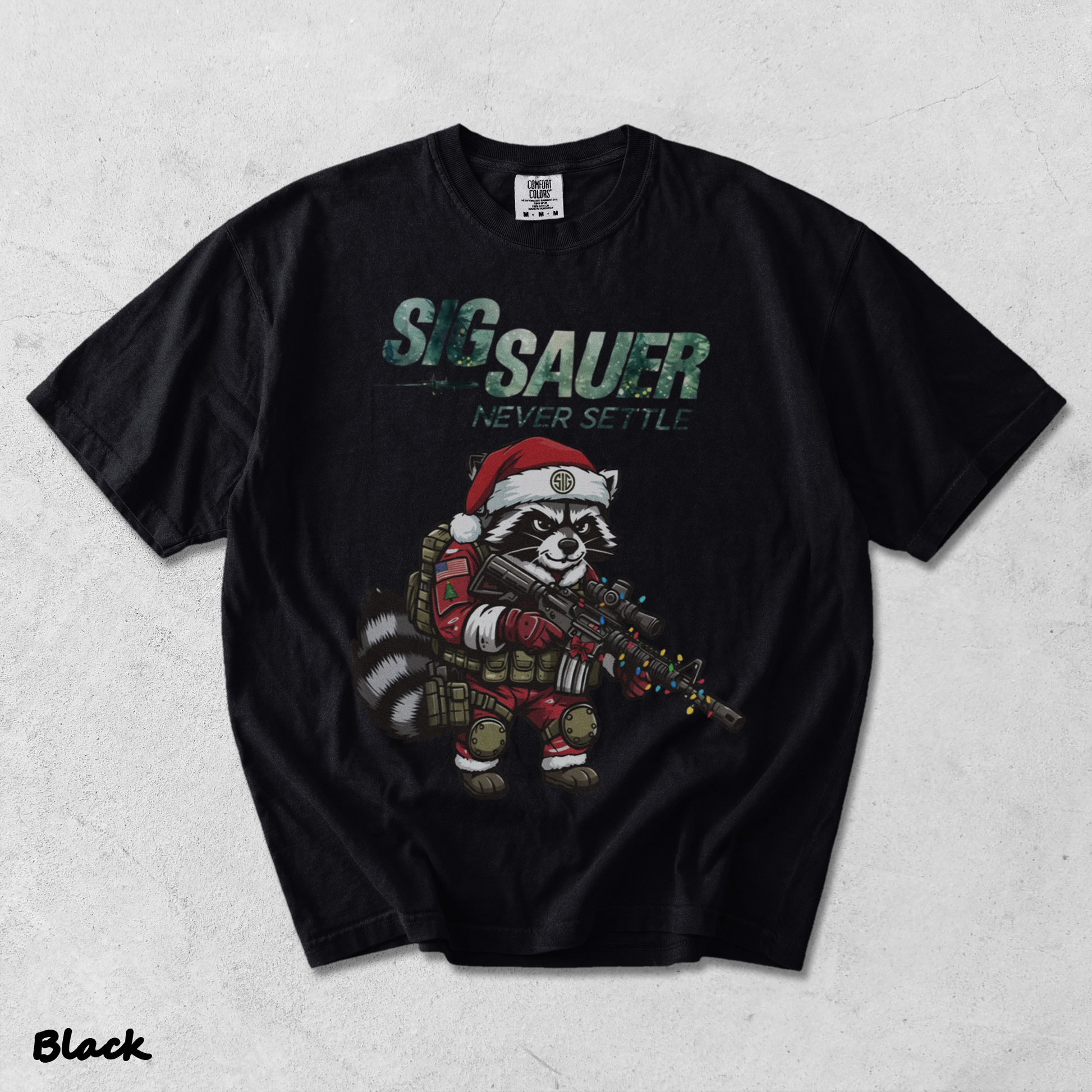 SIG SAUER Tactical Raccoon Santa - Black mockup
