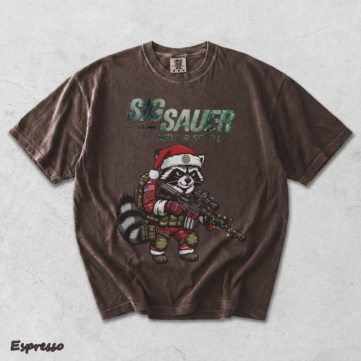 SIG SAUER Tactical Raccoon Santa - Espresso mockup