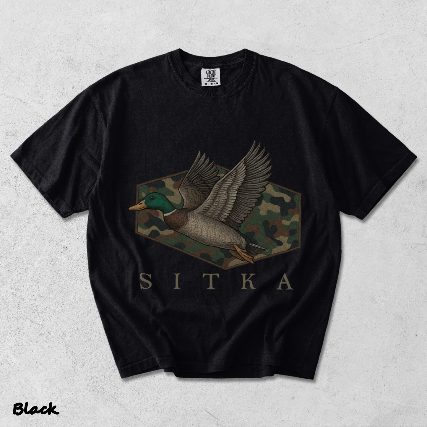Sitka Flying Duck - Black mockup