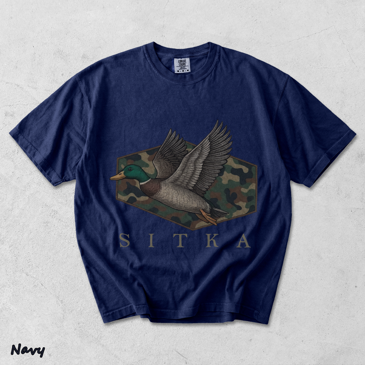 Sitka Flying Duck - True Navy mockup