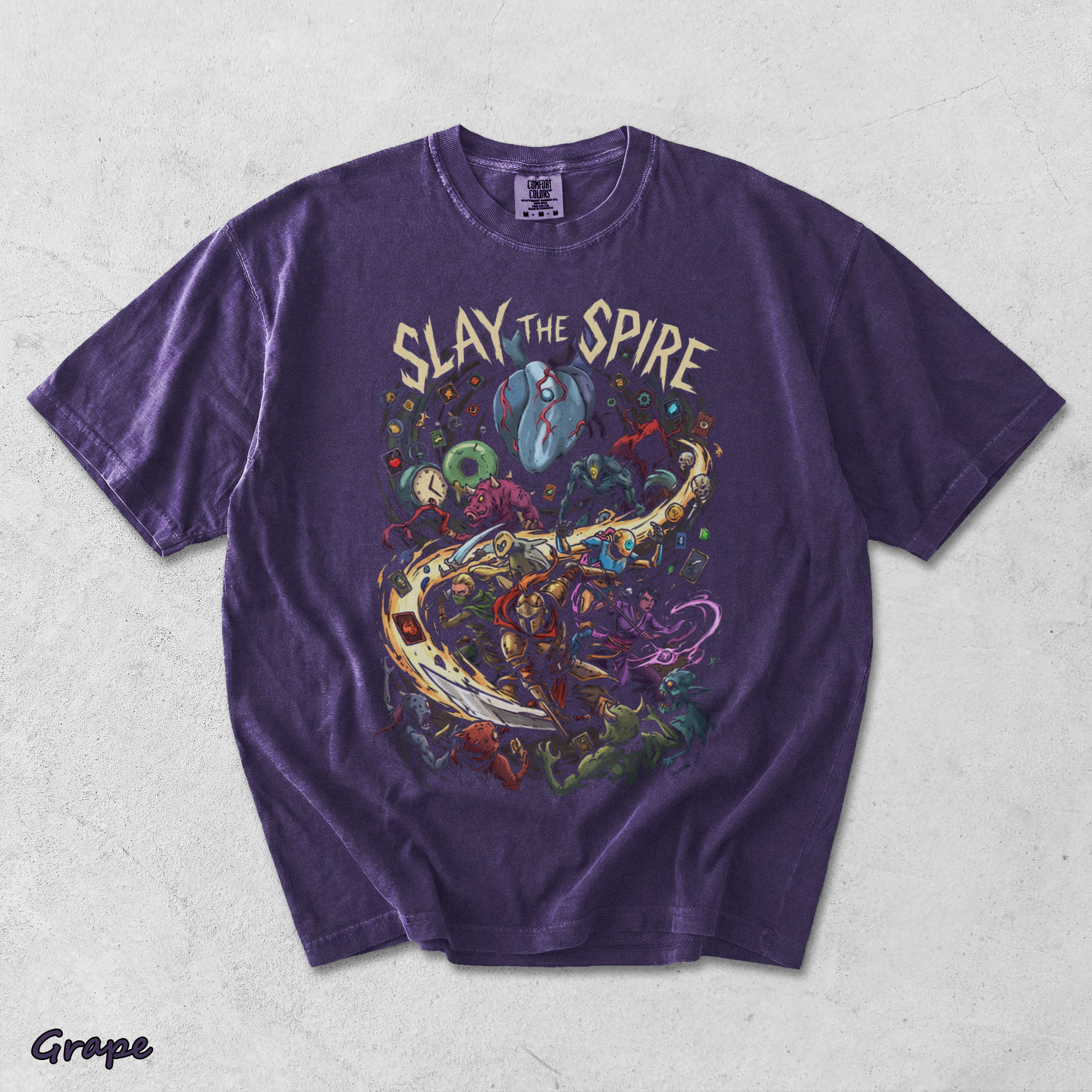 SLAY THE SPIRE back - Grape mockup