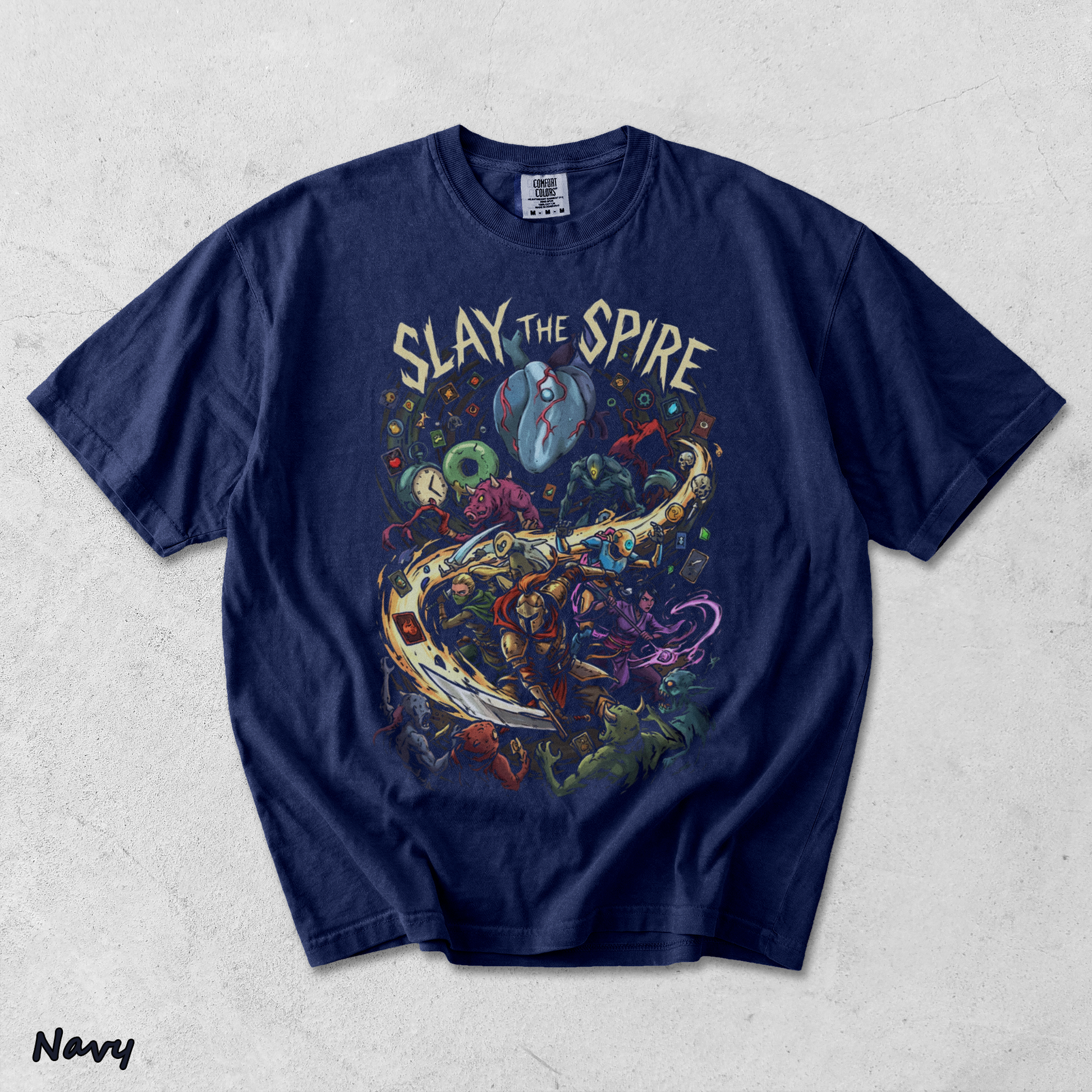 SLAY THE SPIRE back - True Navy mockup