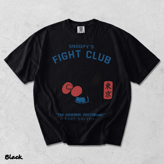 Society Snoopy's Fight Club - Black mockup