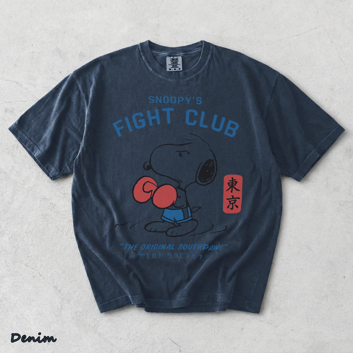 Society Snoopy's Fight Club - Denim mockup