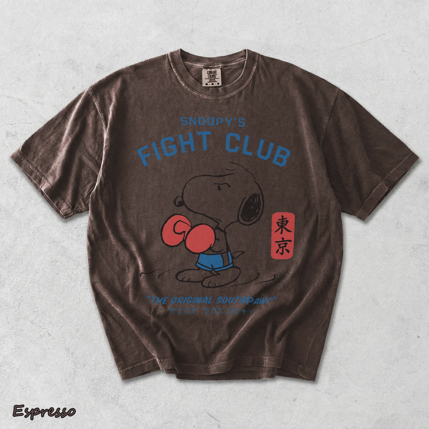 Society Snoopy's Fight Club - Espresso mockup