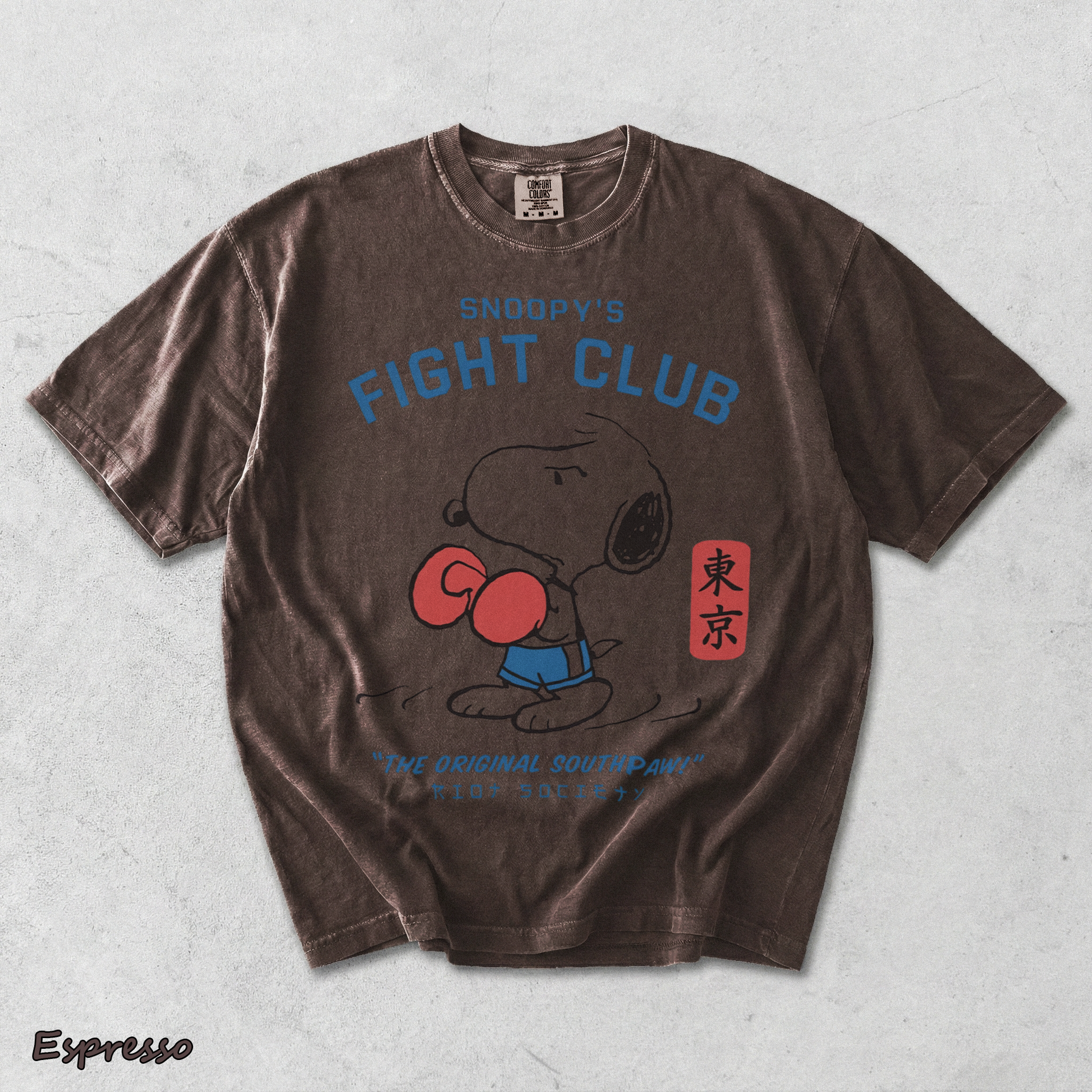 Society Snoopy's Fight Club - Espresso mockup