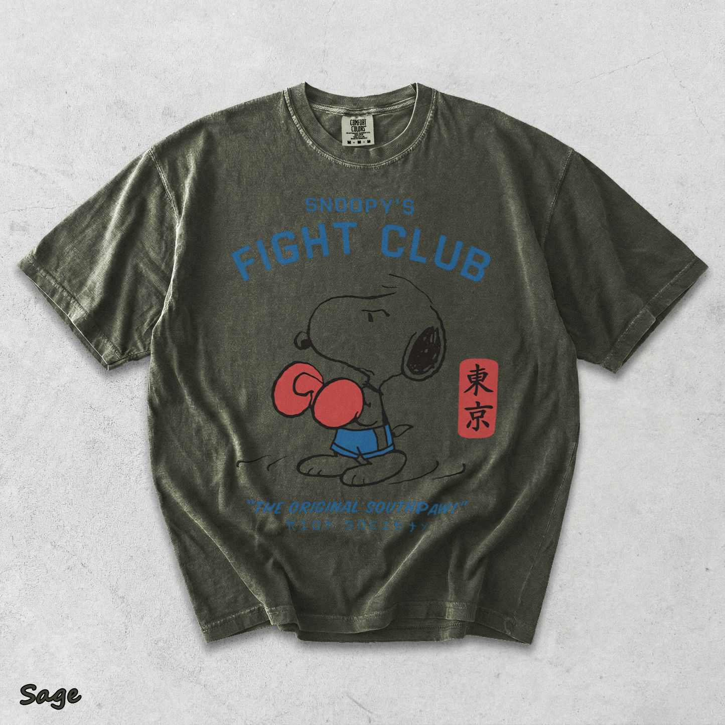 Society Snoopy's Fight Club - Sage mockup