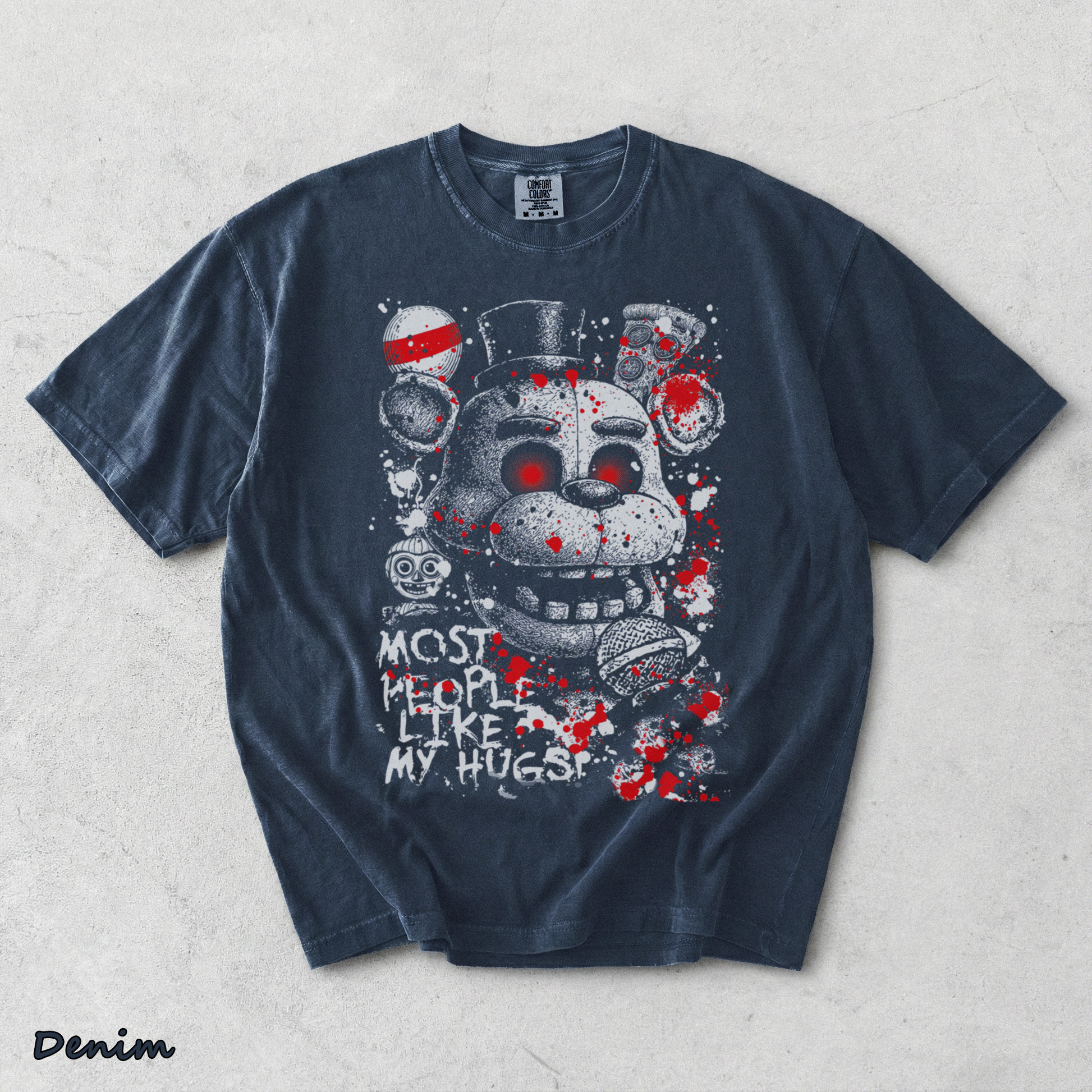 Springtrap Five Nights At Freddy's Game Acid Washed Lightweight - Denim mockup