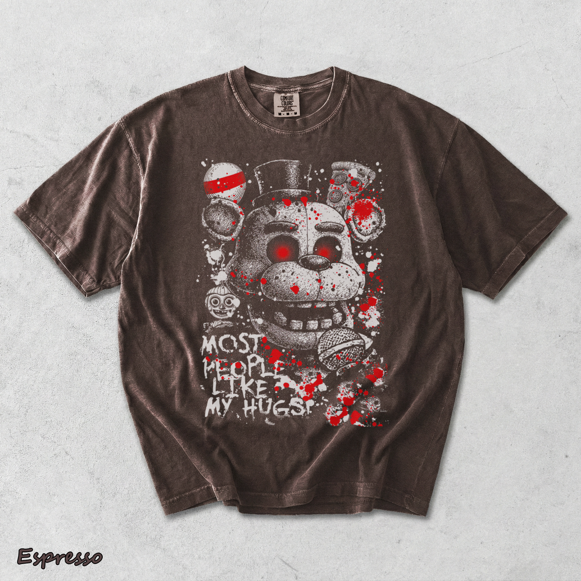 Springtrap Five Nights At Freddy's Game Acid Washed Lightweight - Espresso mockup