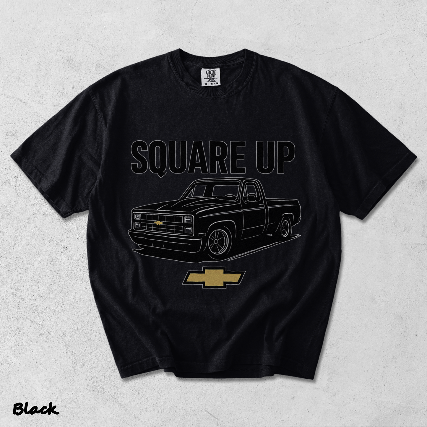 Square Body Chevy - Black mockup