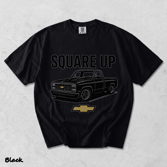 Square Body Chevy - Black mockup