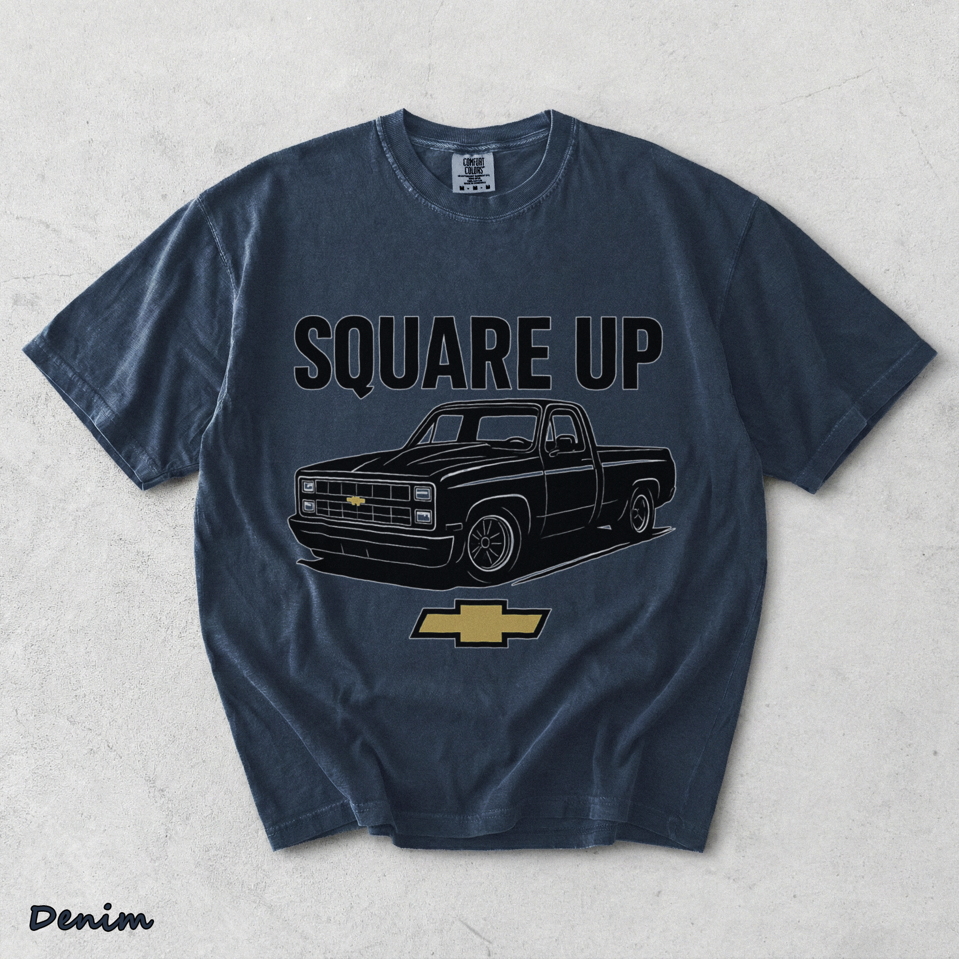 Square Body Chevy - Denim mockup