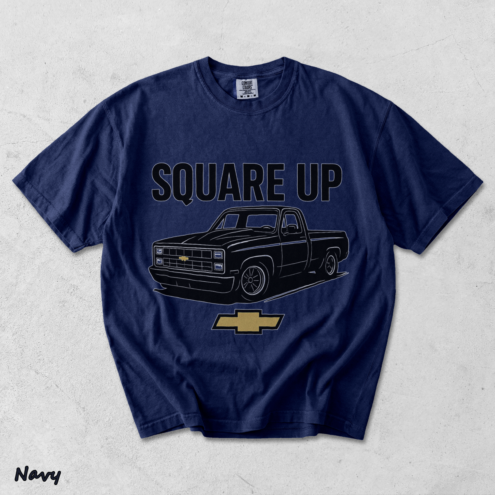 Square Body Chevy - True Navy mockup