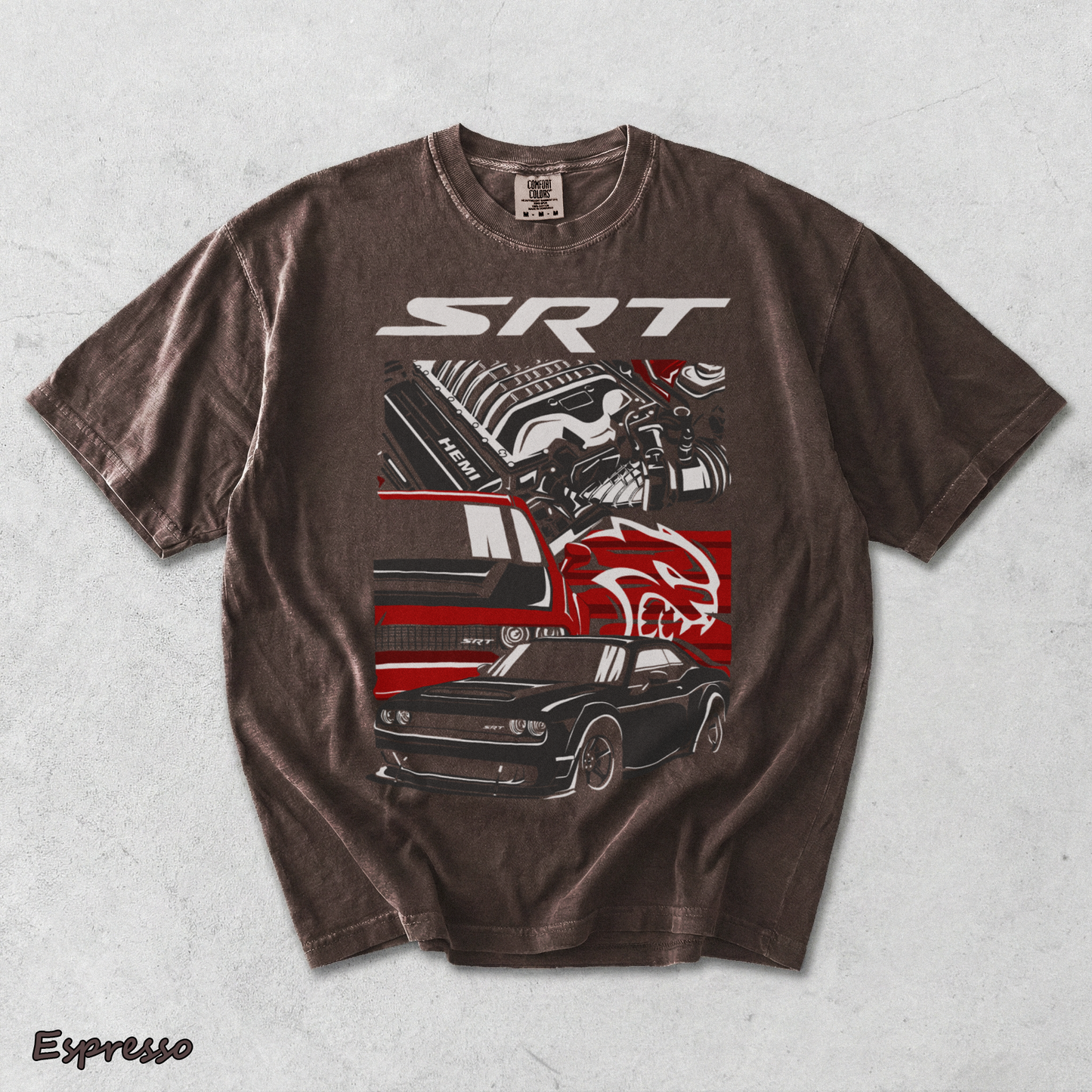 SRT Hellcat back - Espresso mockup