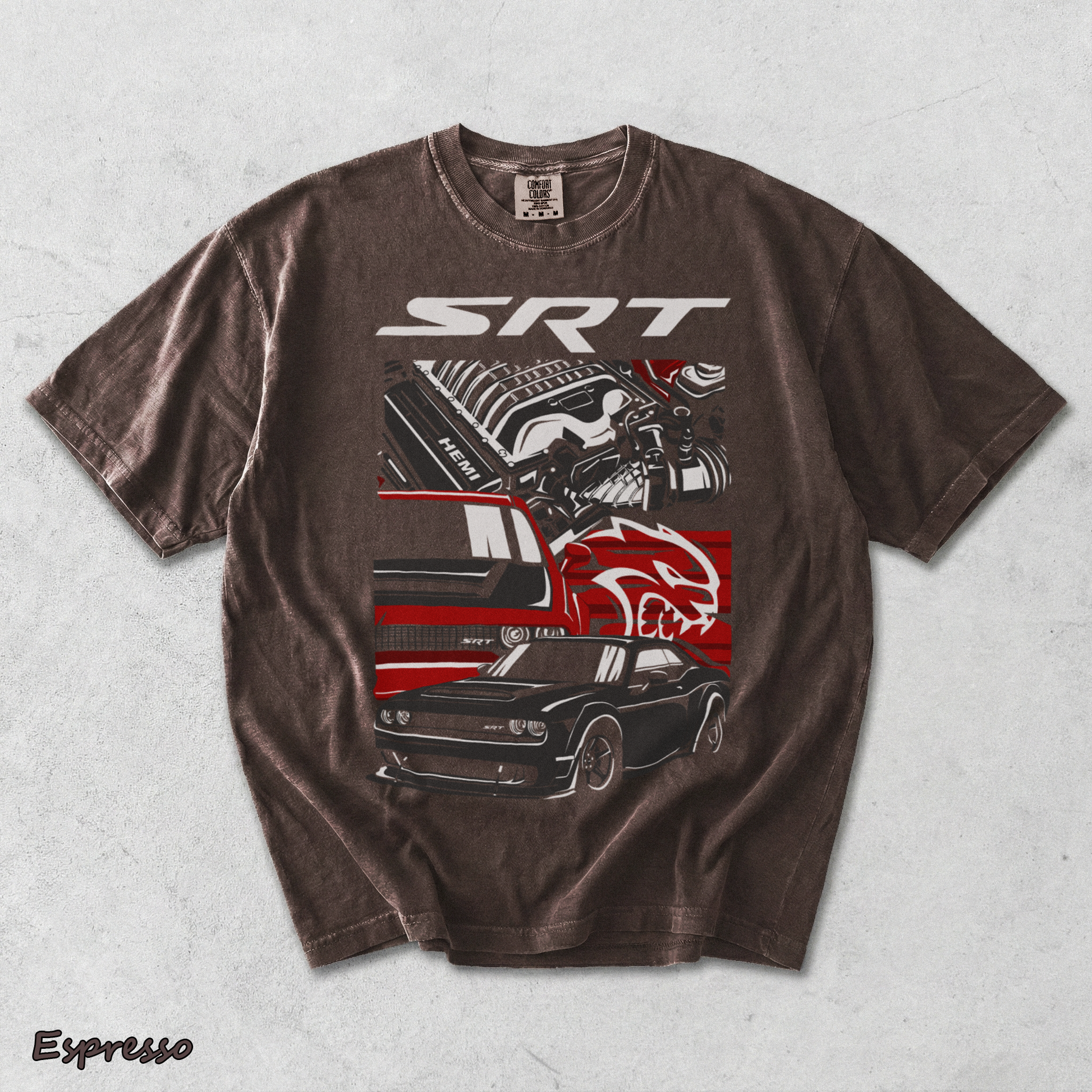 SRT Hellcat back - Espresso mockup