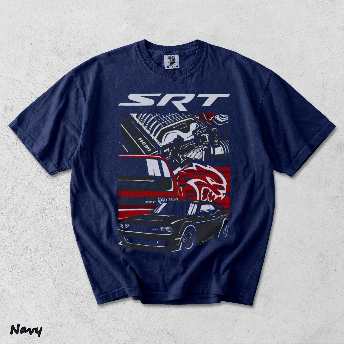 SRT Hellcat back - True Navy mockup