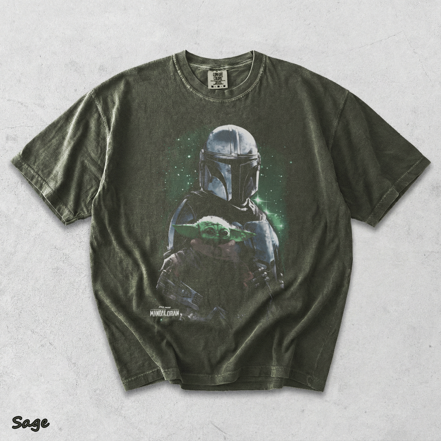 Star Wars The Mandalorian Heavyweight - Sage mockup