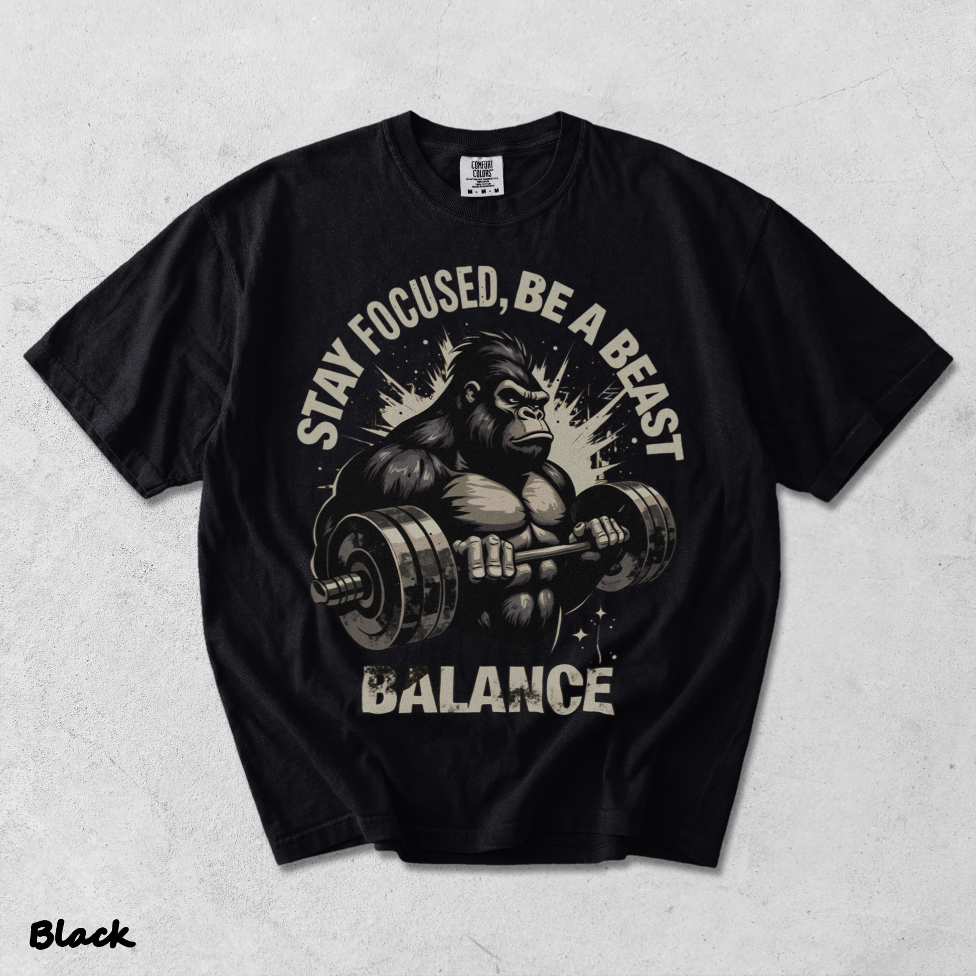 Stay Focused Be A Beast Gym - Black mockup