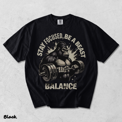 Stay Focused Be A Beast Gym - Black mockup