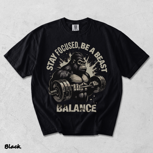 Stay Focused Be A Beast Gym - Black mockup
