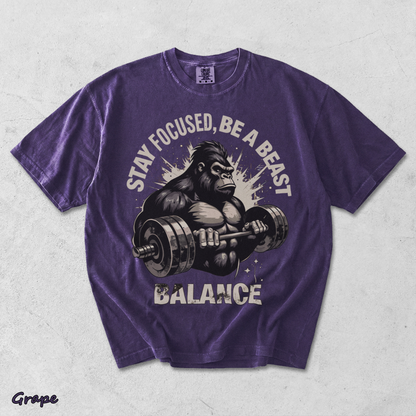 Stay Focused Be A Beast Gym - Grape mockup