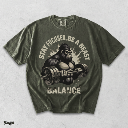 Stay Focused Be A Beast Gym - Sage mockup