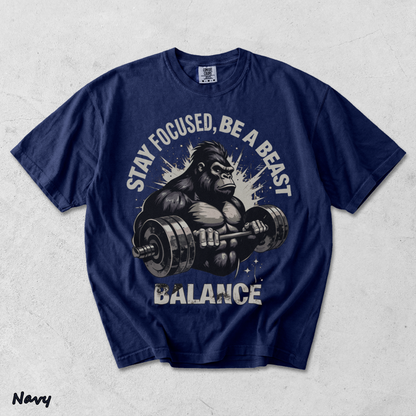Stay Focused Be A Beast Gym - True Navy mockup